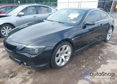 2004 BMW 645 из США, поврежденный, VIN WBAEH73414B215268